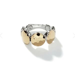 John Hardy Palu Dot Sterling Silver and Yellow Gold Ring